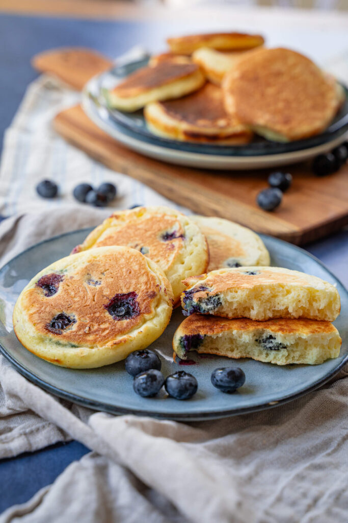 Pancakes mit Blaubeeren