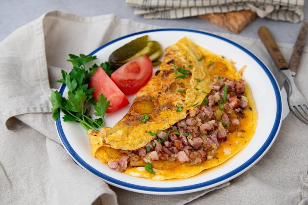 Schnelle Hausmannskost - Rührei mit Bratkartoffeln