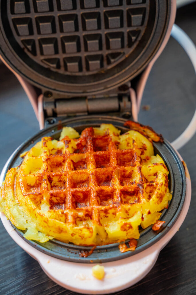 Kartoffeln aus dem Waffeleisen