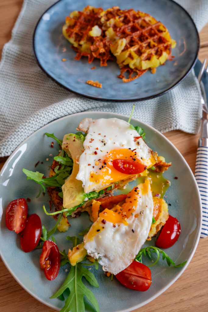 Herzhafte Kartoffelwaffel – perfekt für Pellkartoffeln vom Vortag