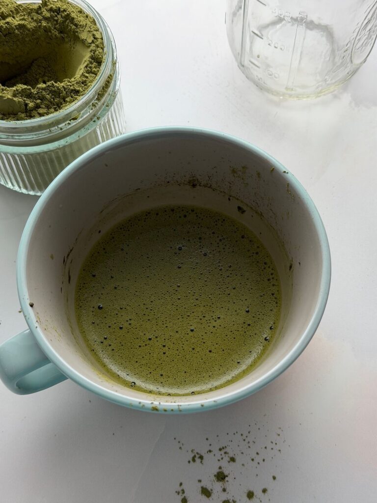 Matcha geschäumt 