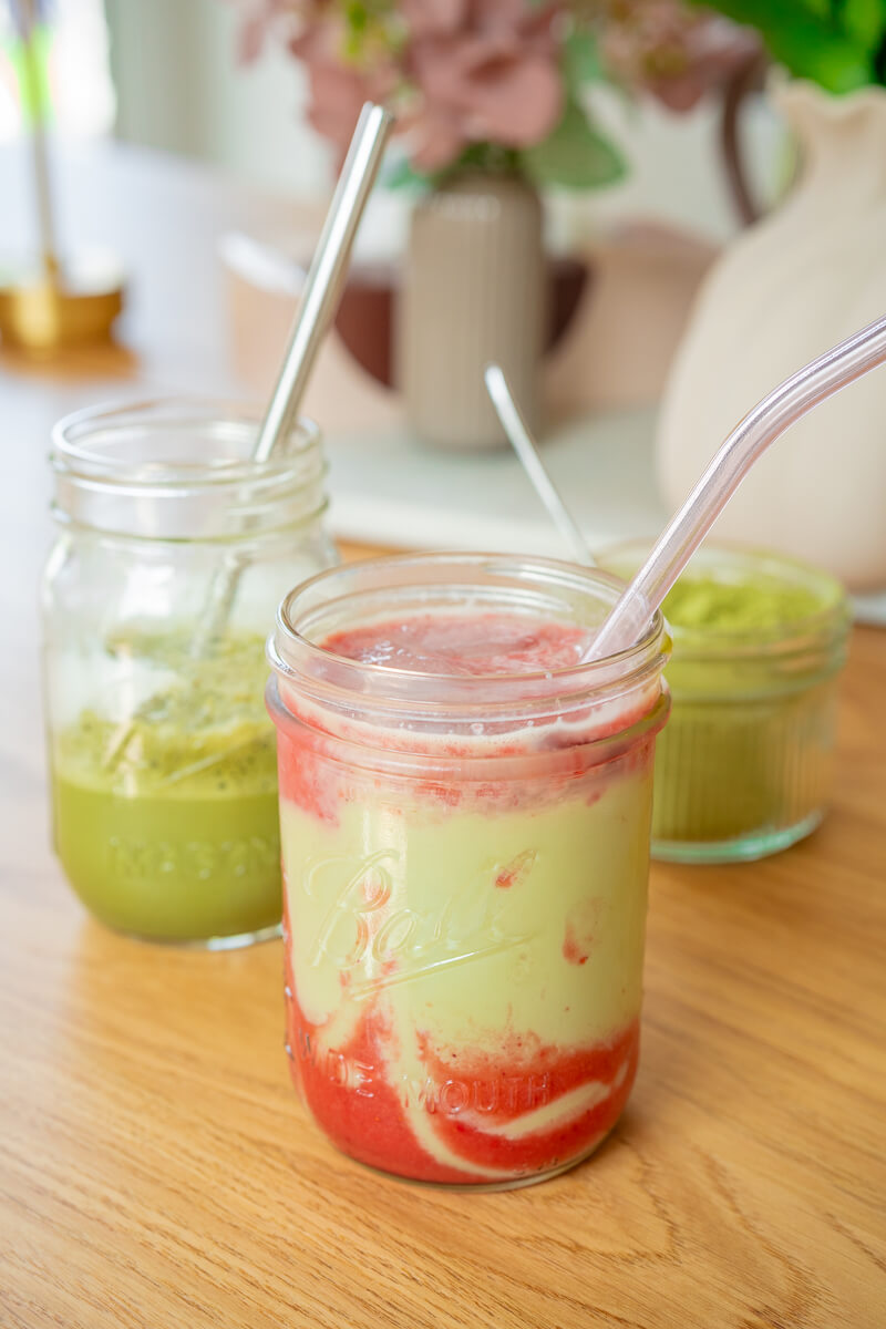 Strawberry Matcha Latte selbst gemacht