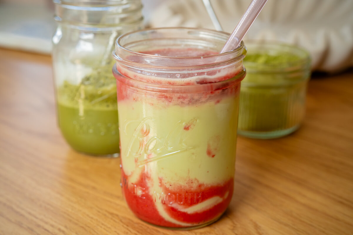 Strawberry Matcha Latte selbst gemacht