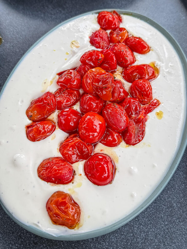 Feta Dip und geröstete Honig Tomaten