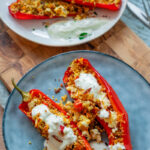 Gefüllte Spitzpaprika mit Couscous und Feta