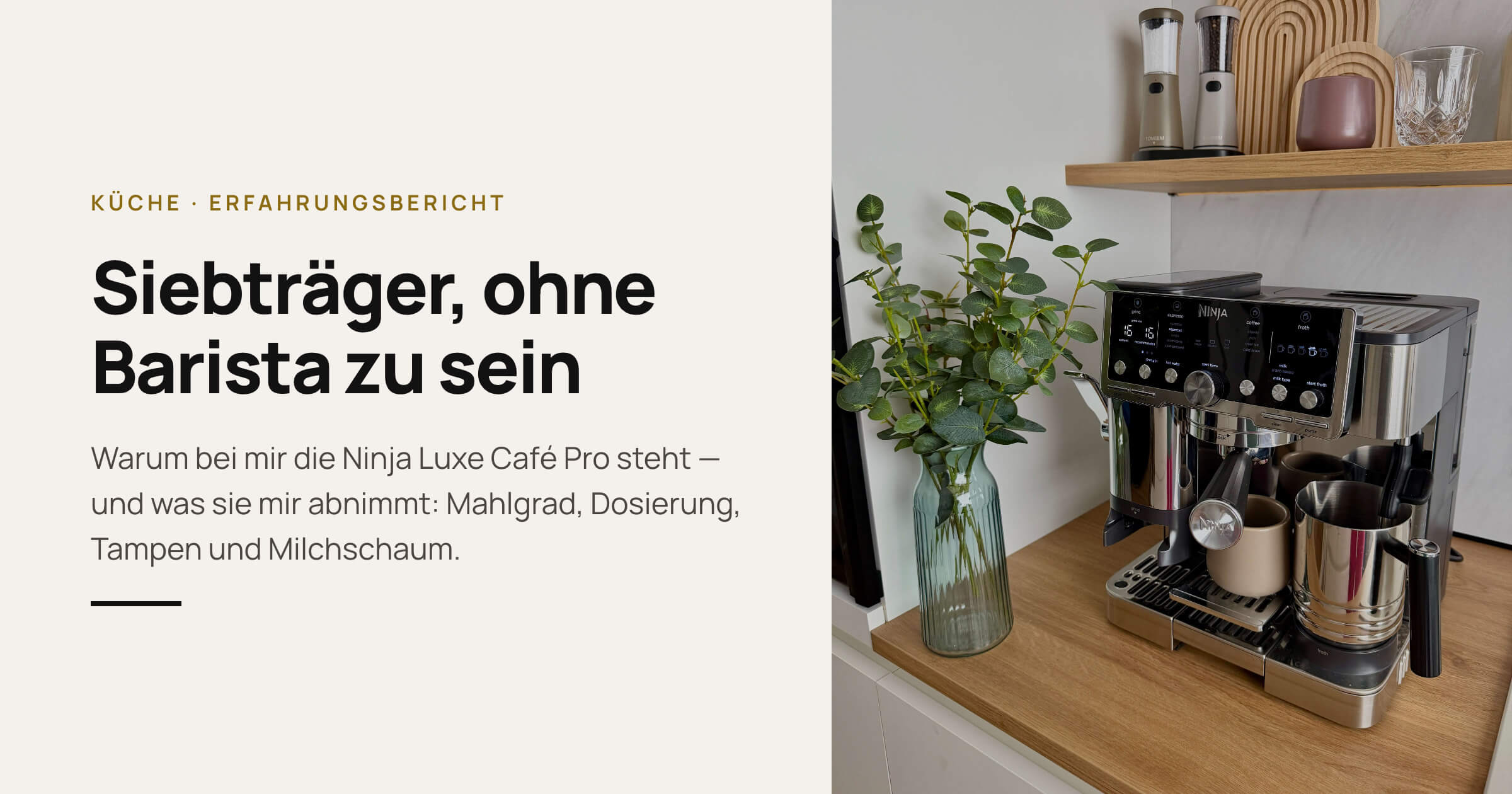 Ninja Luxe Pro Beitrag