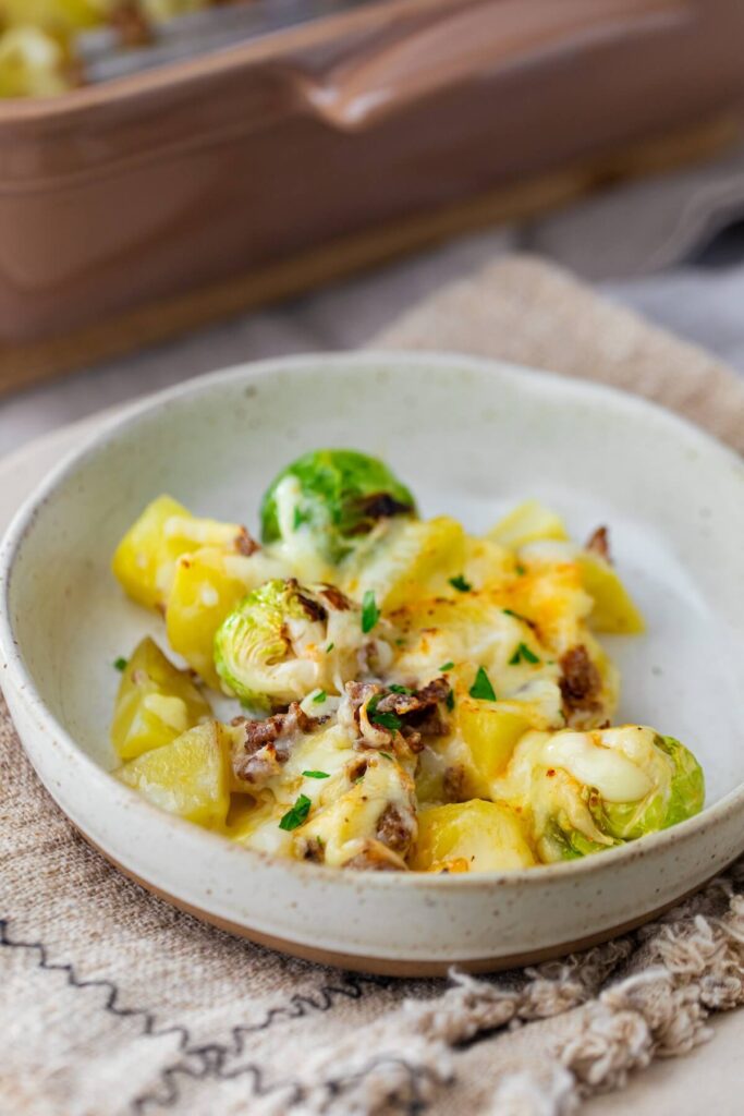 Rosenkohl Auflauf mit Hackfleisch