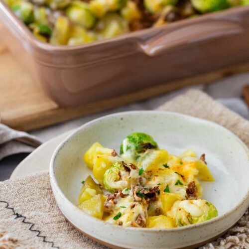 Rosenkohl Auflauf mit Hackfleisch: