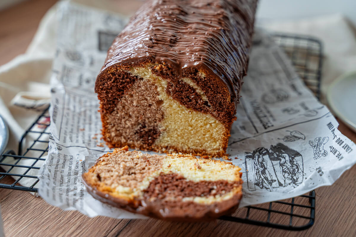Zimt Marmorkuchen: Dreifarbiger Marmorkuchen