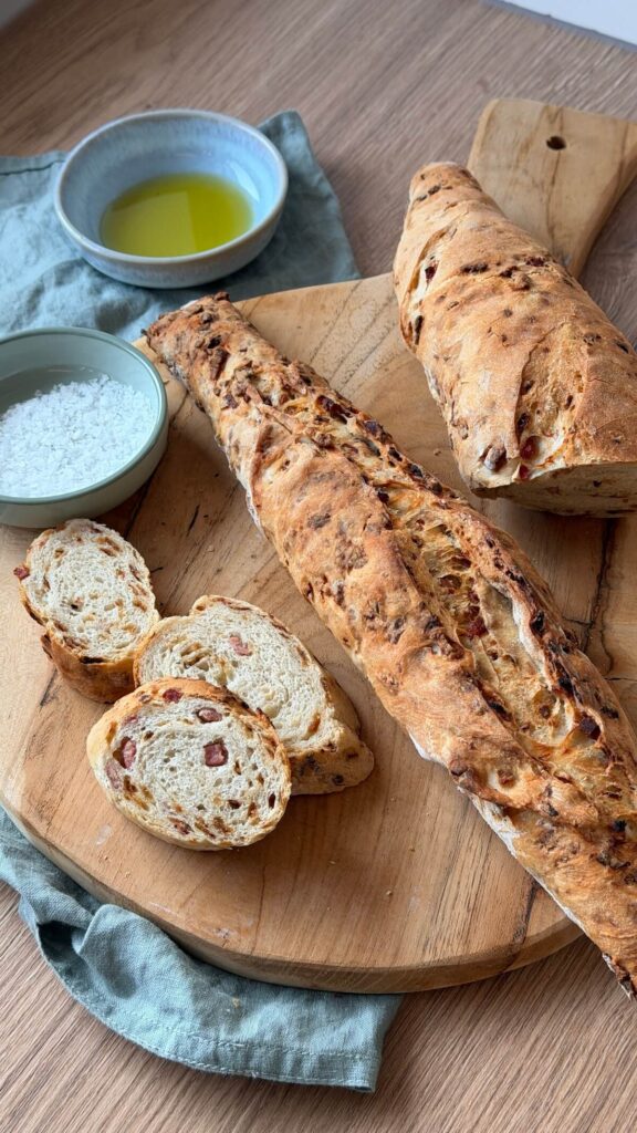 Zwiebelbaguette mit Röstzwiebeln